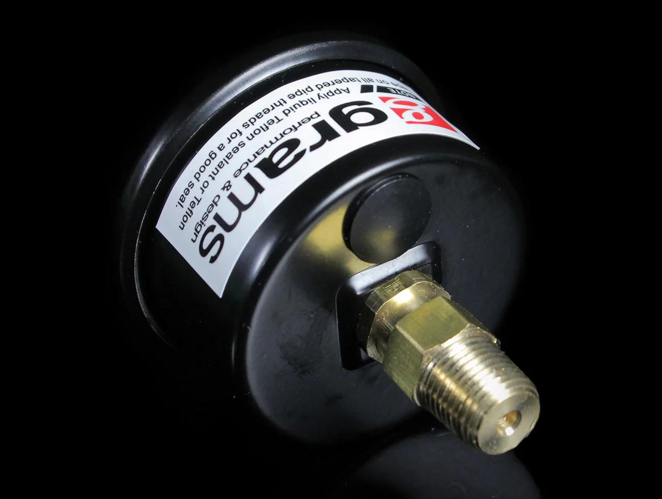Grams Liquid Filled Fuel Pressure Gauge (White Face) - 0-120psi - Image 2