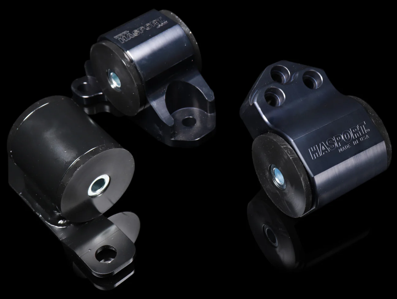 Hasport Billet Black B-series Engine w/ AWD Trans Mount Kit - 94-01 Integra - Image 2