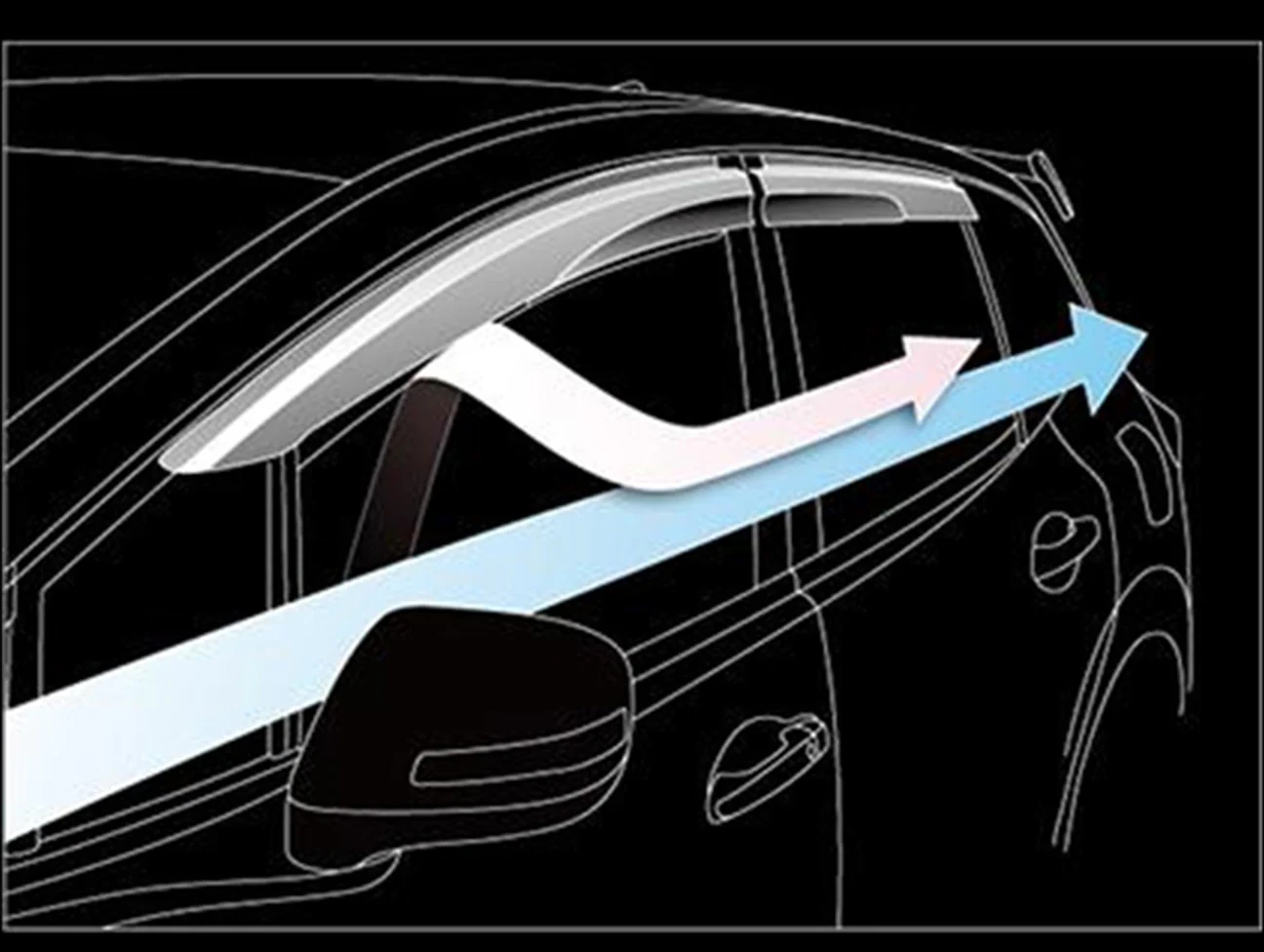 Mugen Ventilated Door Visors - 09-14 Honda Fit - Image 2