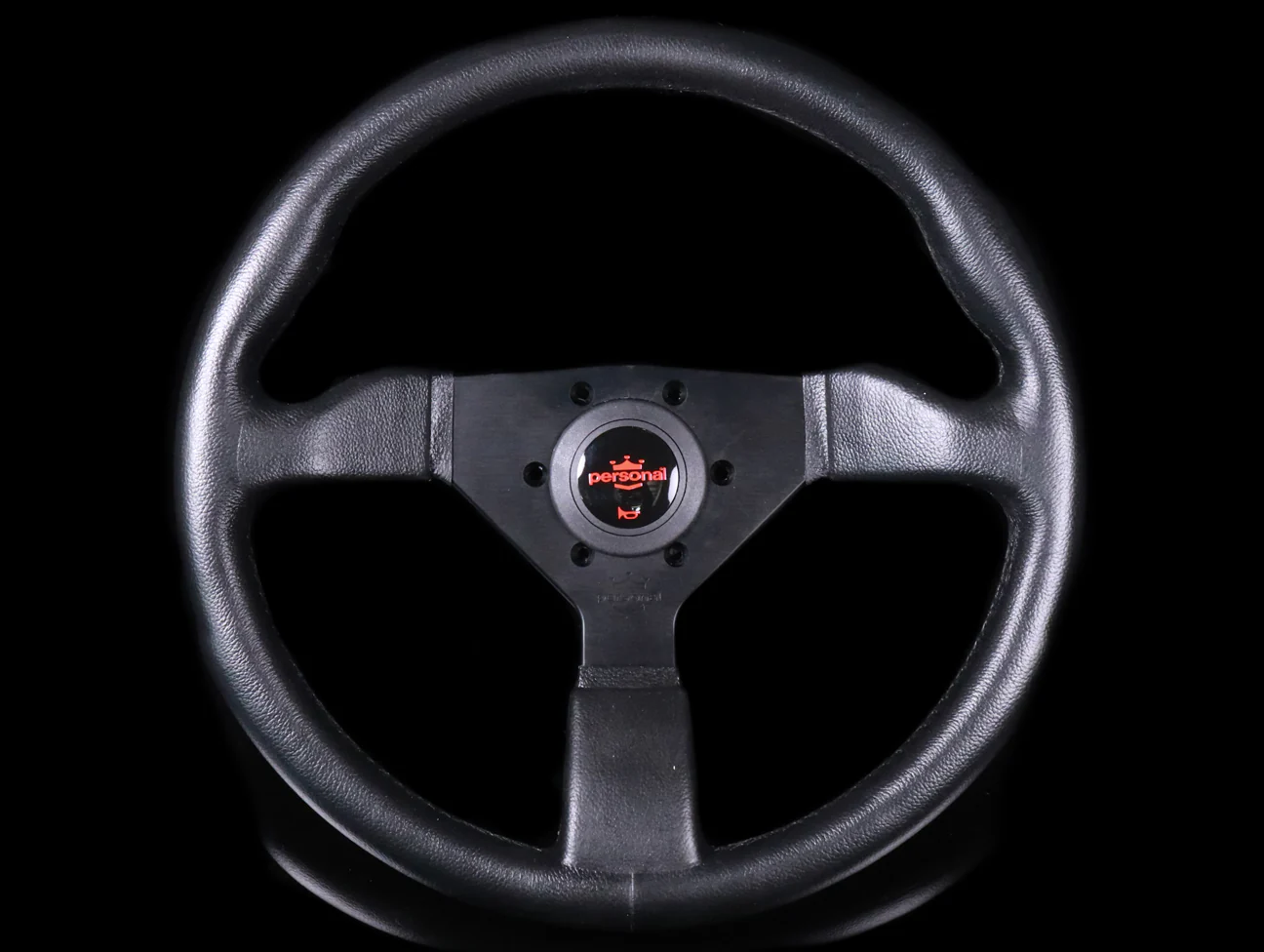 Personal Grinta 350mm Steering Wheel - Black Polyurethane / Red Horn Button