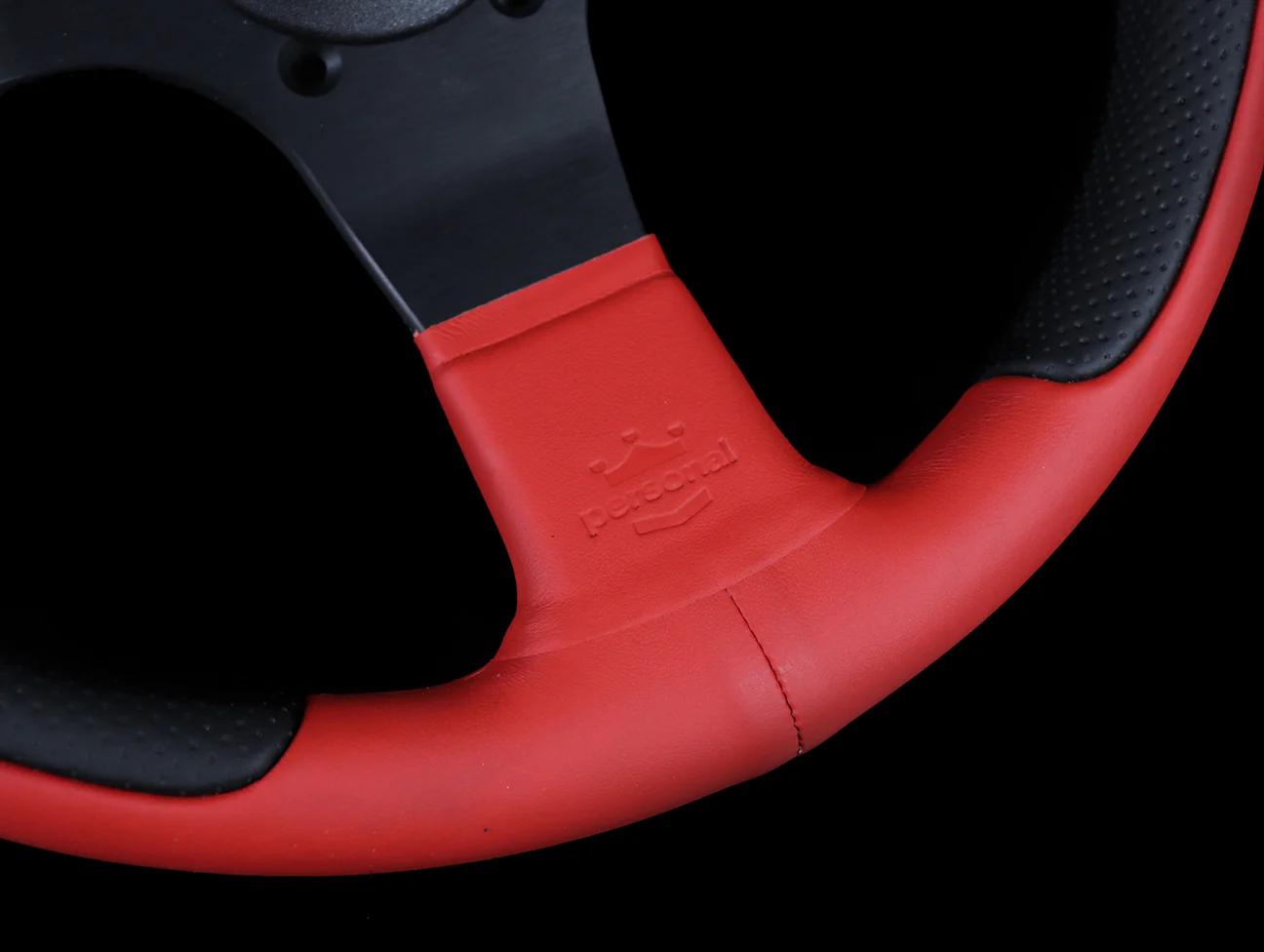 Personal New Racing Line 320mm Steering Wheel - Red / Black Leather Combo - Image 5
