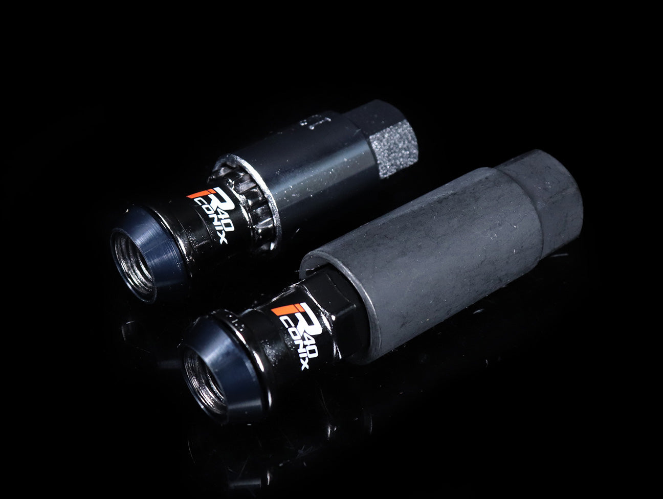 Project Kics R40 Iconix Extended Lug Nuts With Locks - Black Chrome M12x1.50 - Image 4