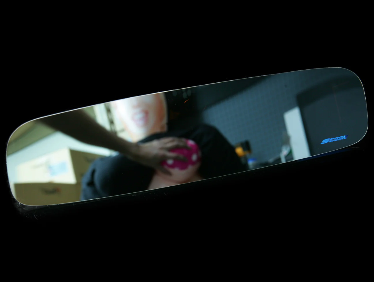 Spoon Blue Wide Rear View Mirror - Acura - Image 5