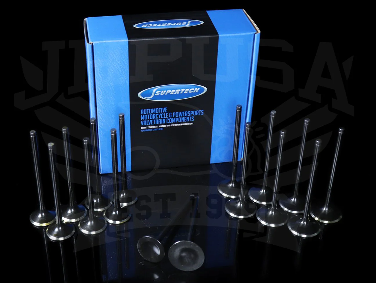 Supertech 200 Series Black Nitride Dished Valves - B-series VTEC - Individual