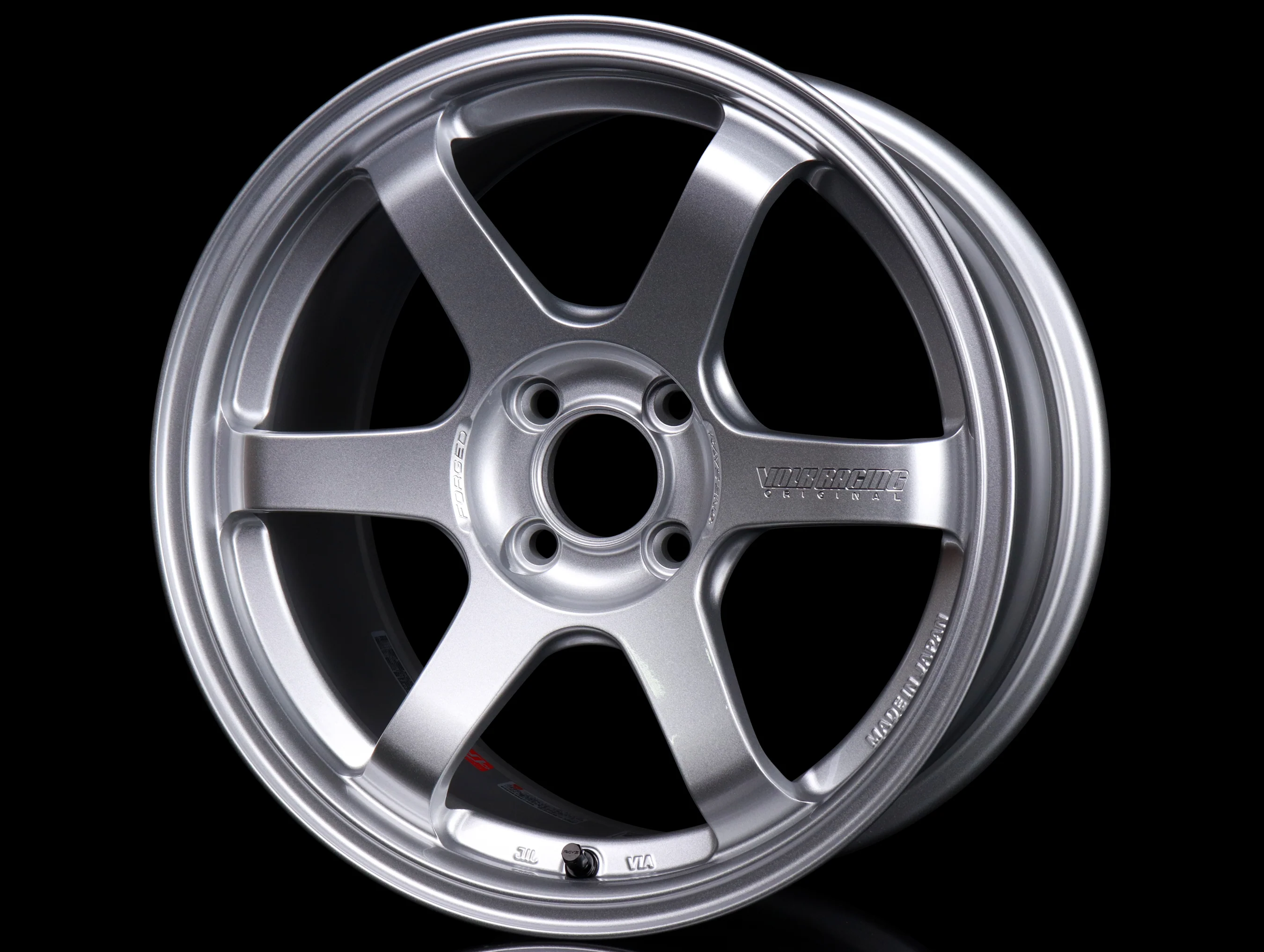 Volk Racing TE37 Sonic Wheels - Diamond Silver 16x8 / 4x100 / +35 - Image 2