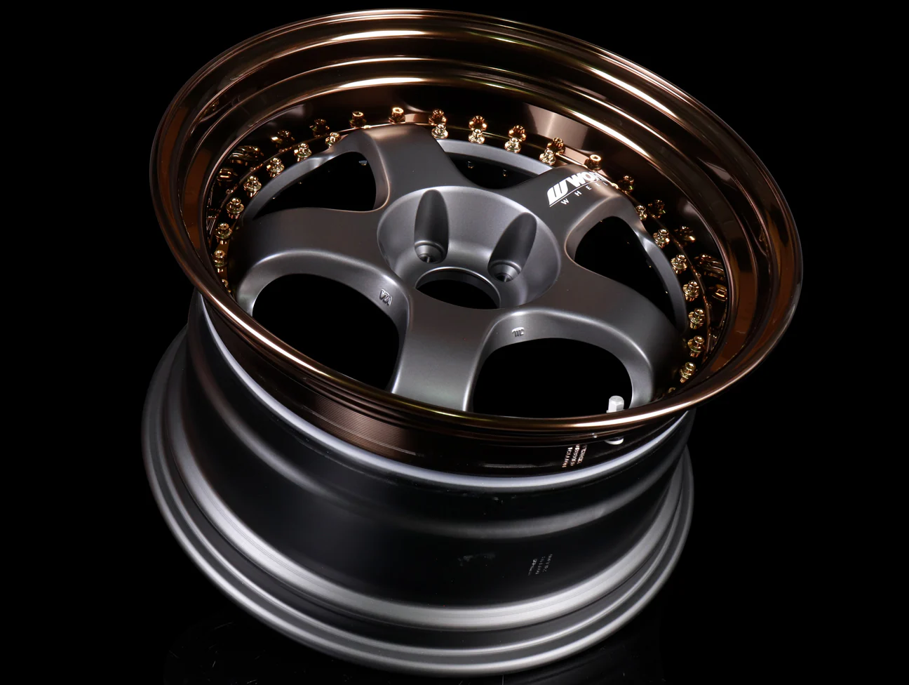 Work Meister S1 3-piece - Matte Gunmetal / Bronze - 18" / 5x114.3 - Image 3
